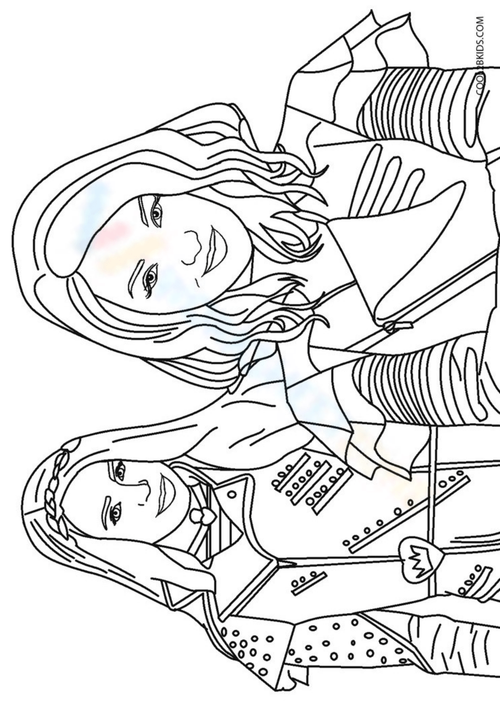 disney descendants evie coloring pages