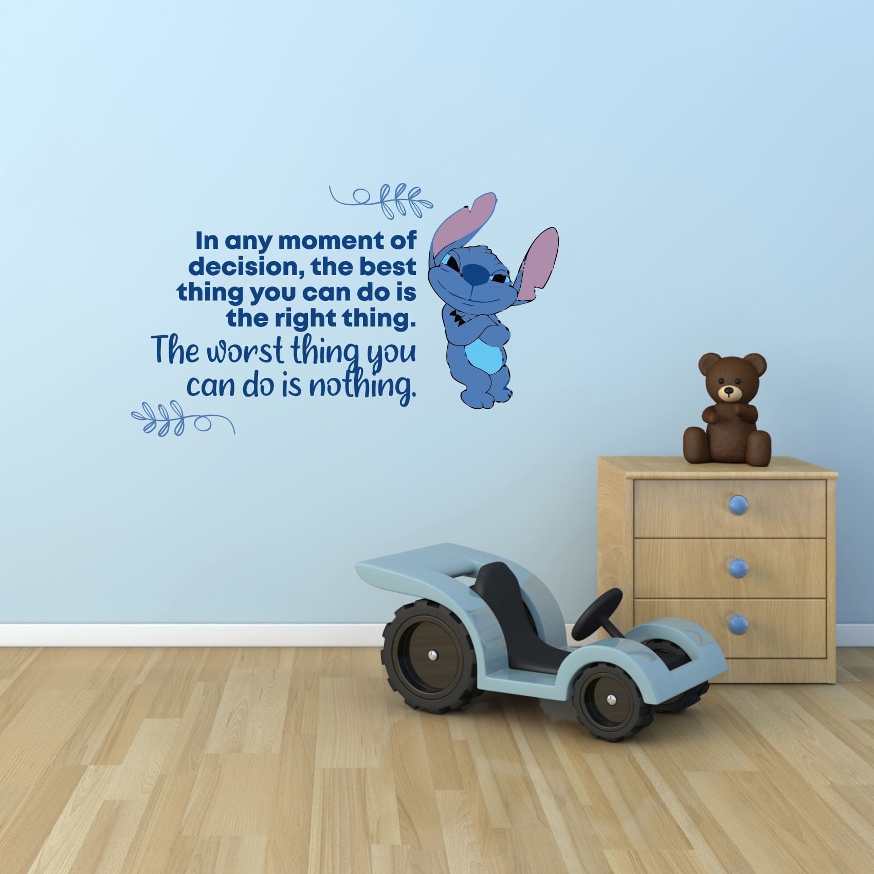 Design With Vinyl Lilo And Stitch Quote Wall Sticker Decal Vinyl Decoration 15x30 Inch Walmart