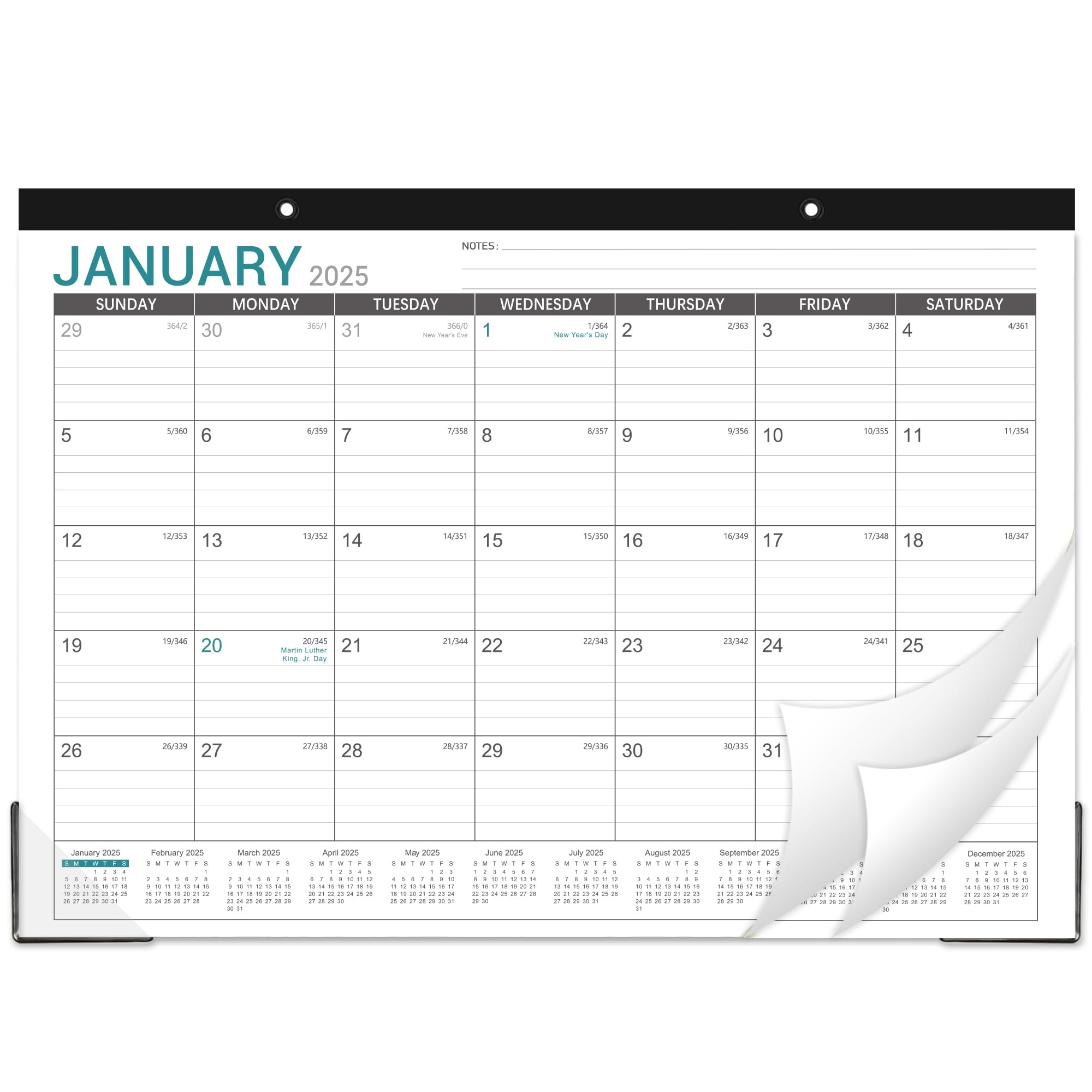 Desk Calendar 2025 2026 17x12 Inch Jan 2025 Jun 2026 Corner Protectors EBay