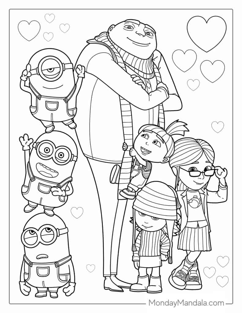Despicable Me Coloring Pages Coloring Pages Minion Party Supplies
