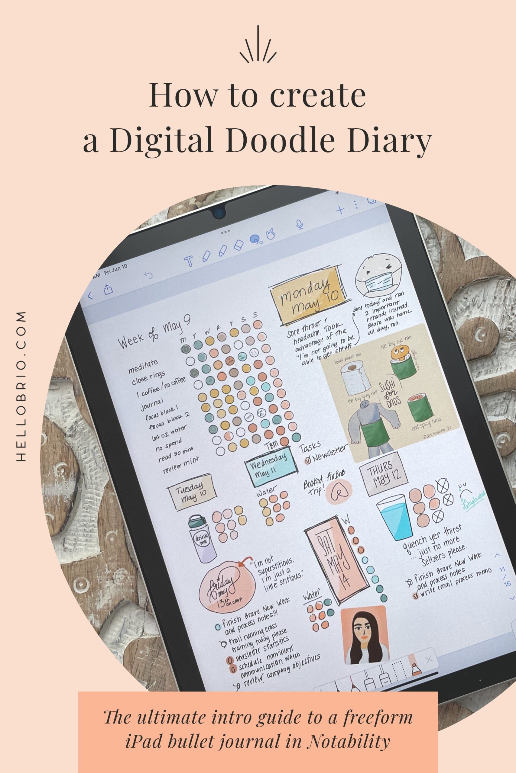Digital Doodle Diary The Ultimate Intro Guide To A Freeform IPad Bullet Journal Hello Brio