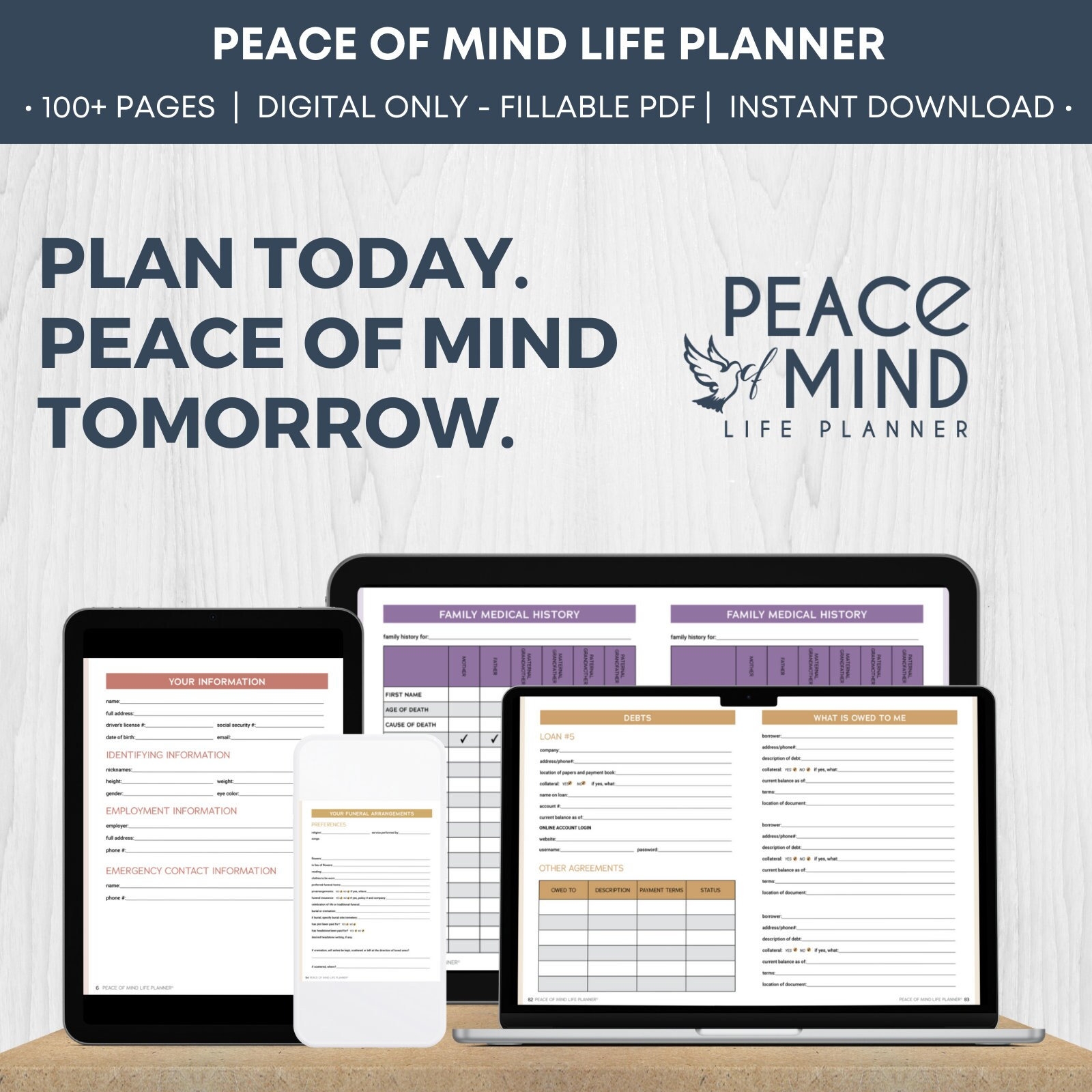 peace of mind planner