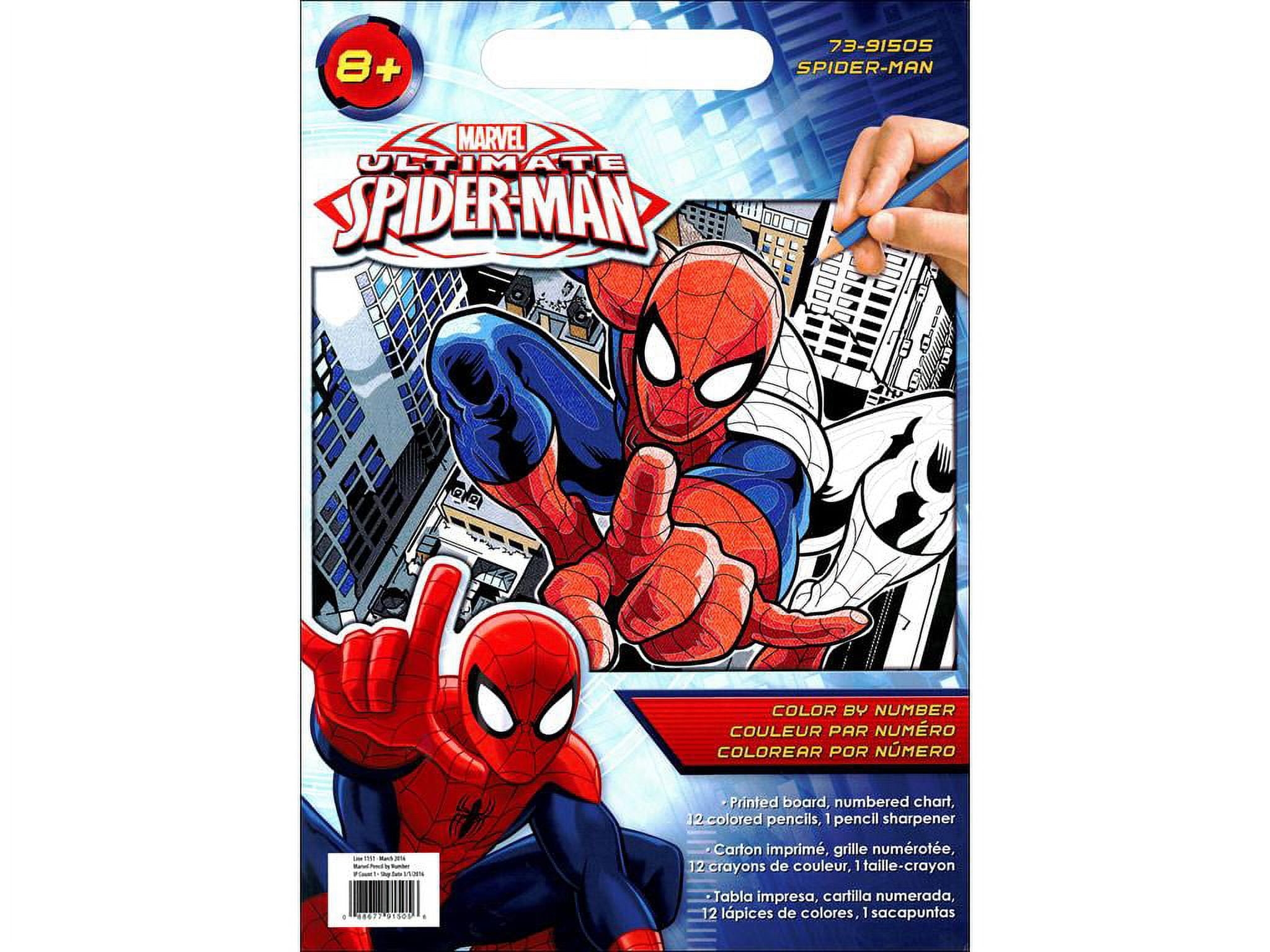 spider man color by number