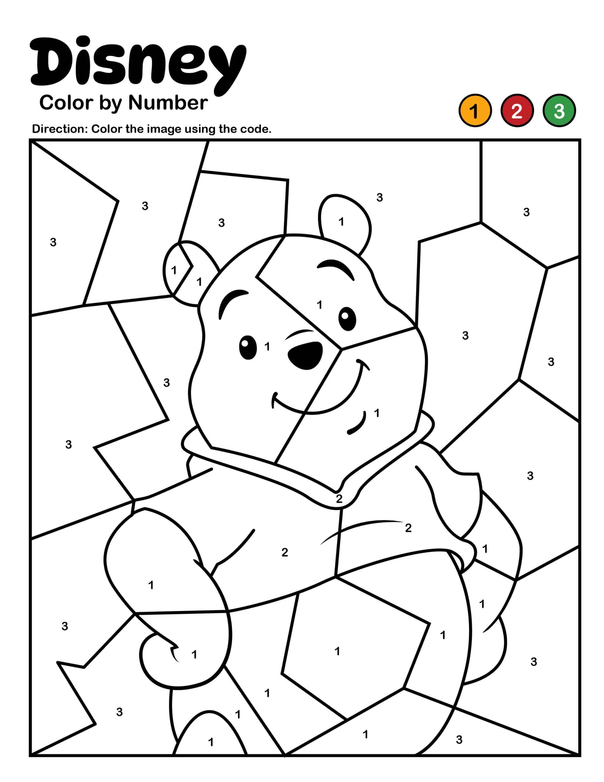 Disney Color By Number Kids Activity Zone