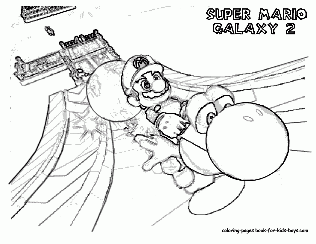 super mario galaxy coloring sheets