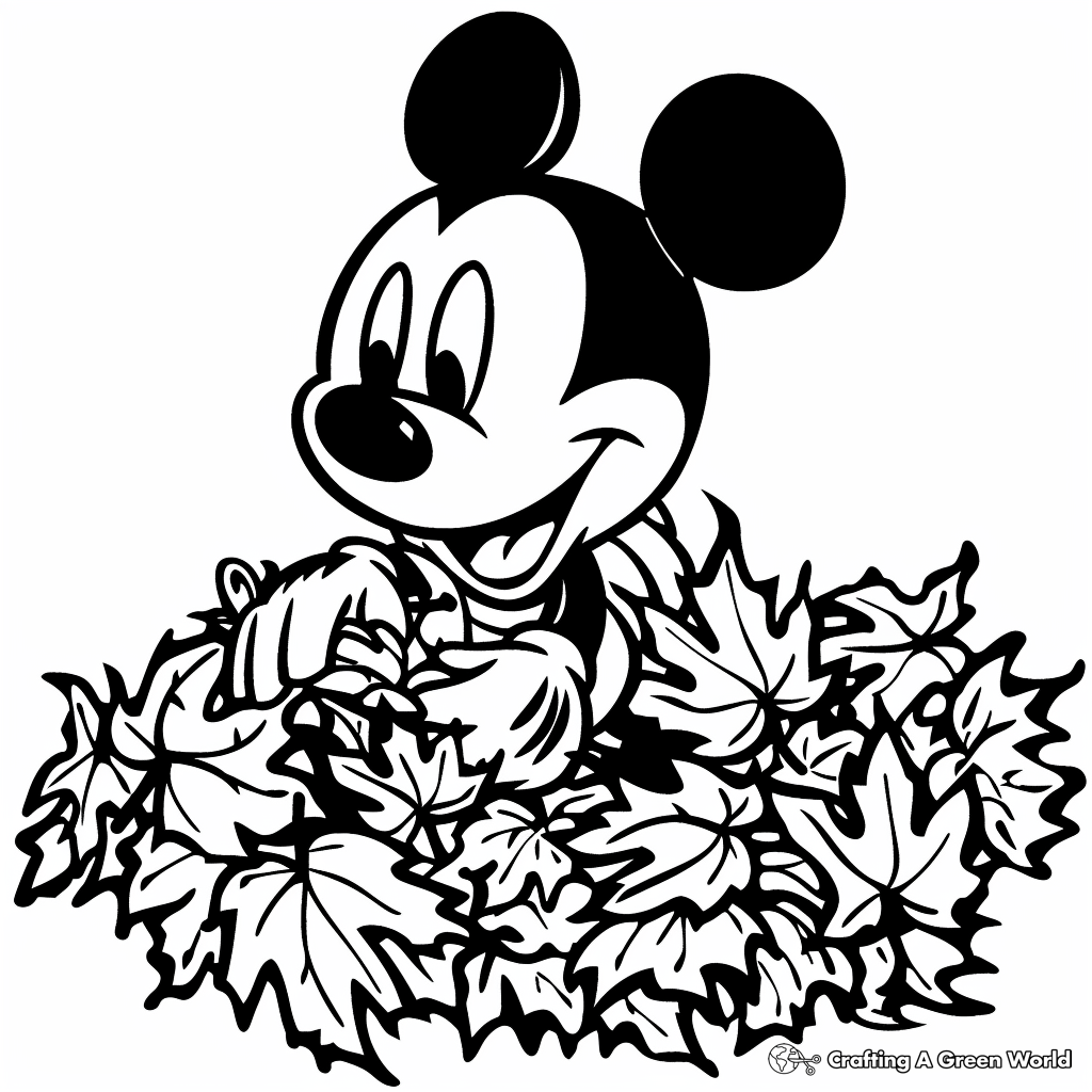 fall disney coloring pages