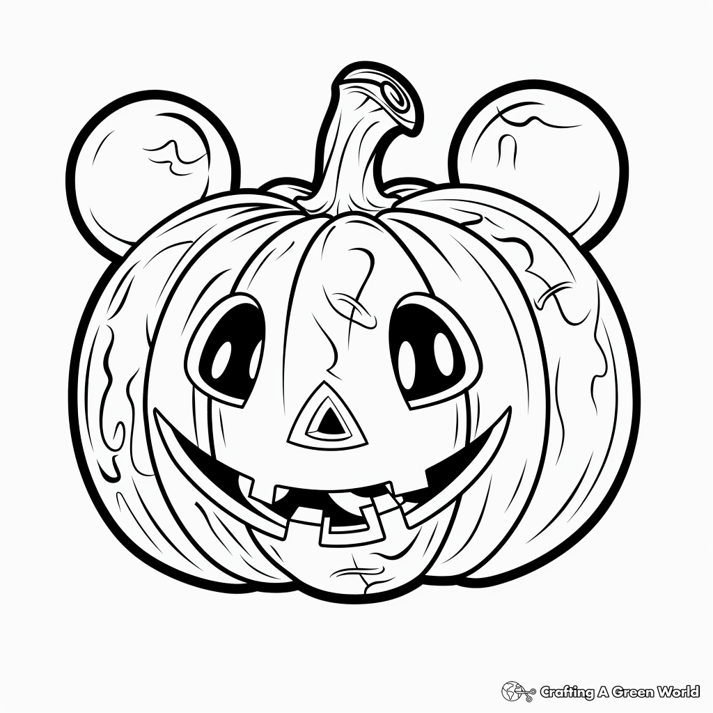 disney halloween colouring pages