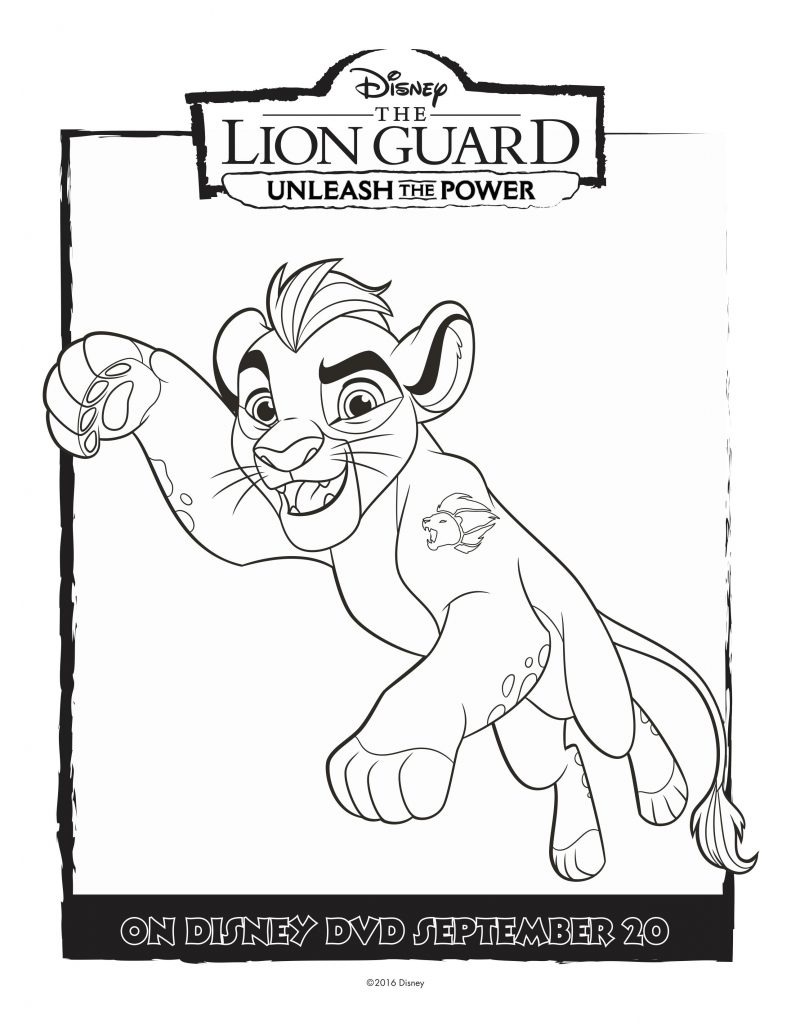 Disney Lion Guard Kion Coloring Page Mama Likes This
