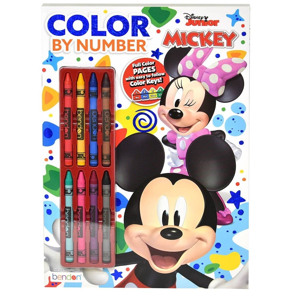 mickey mouse color by number