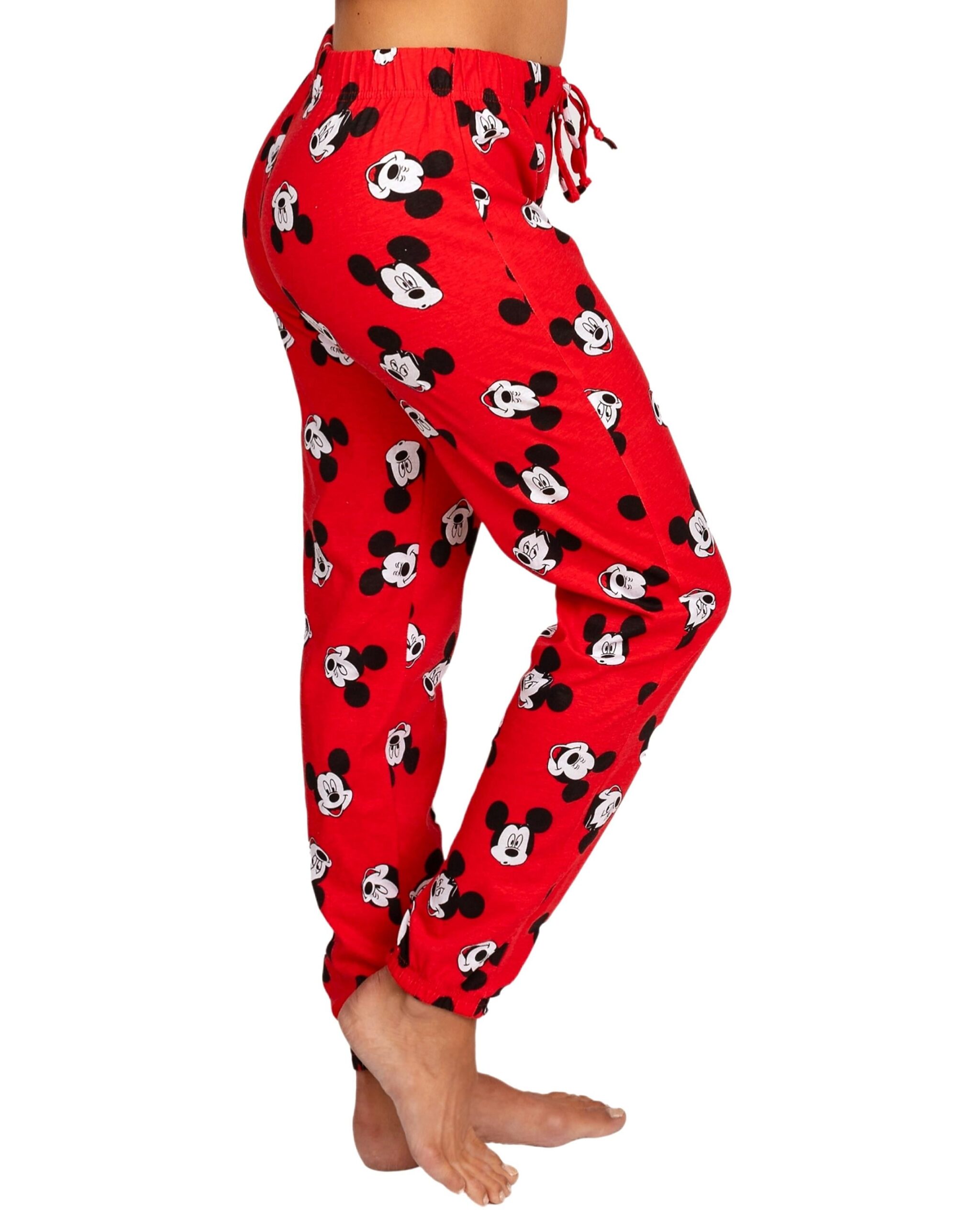 Disney Mickey Mouse Womens Pajama Pants Lounge Jogger Red Mickey Size M Walmart