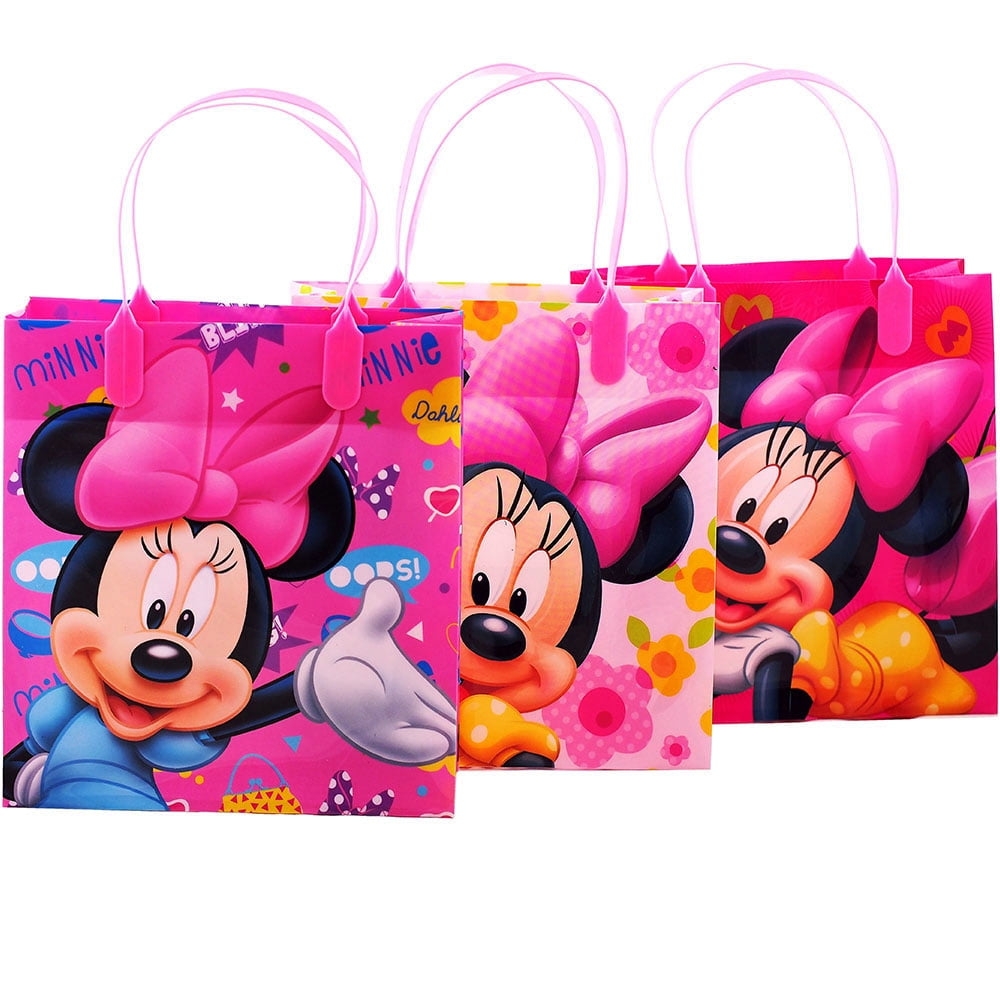 Disney Minnie Mouse 12 Party Favors Medium Goodie Gift Bags 8 Walmart