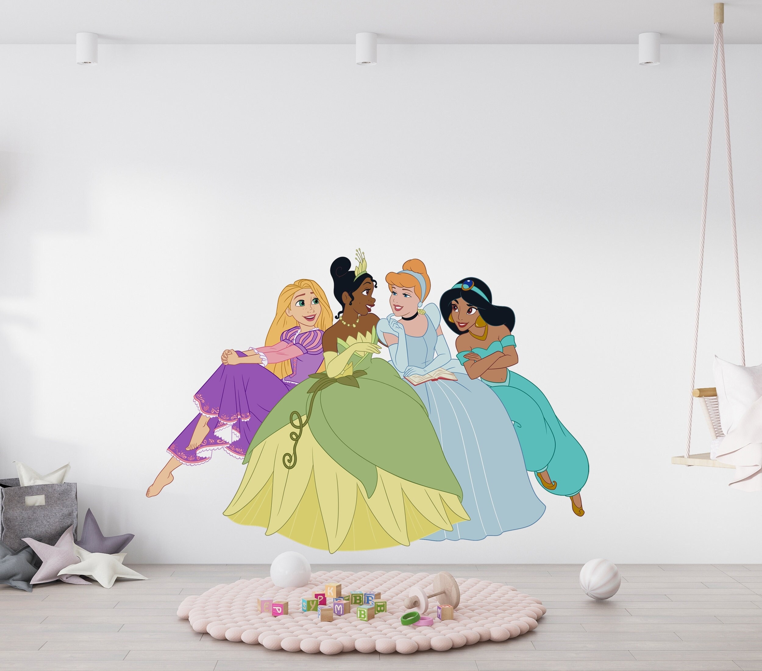 Disney Princess Girls Room Decorations Removable Repositionable Wall Sticker Vinyl Decal Home Decor Wall Art Mural Etsy