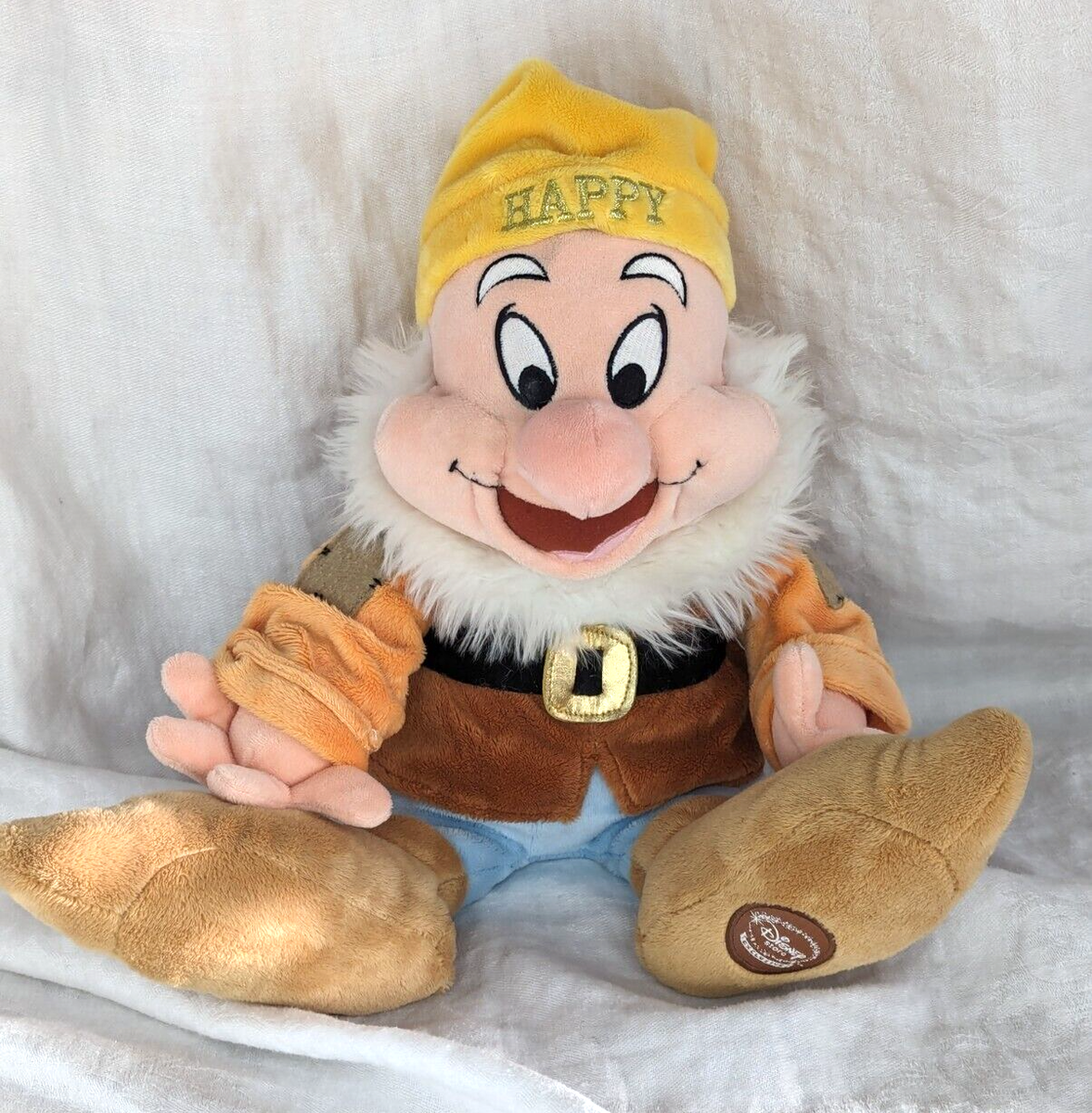 Disney Store Exclusive SNOW WHITE 7 Dwarfs HAPPY Dwarf 16 Plush EBay