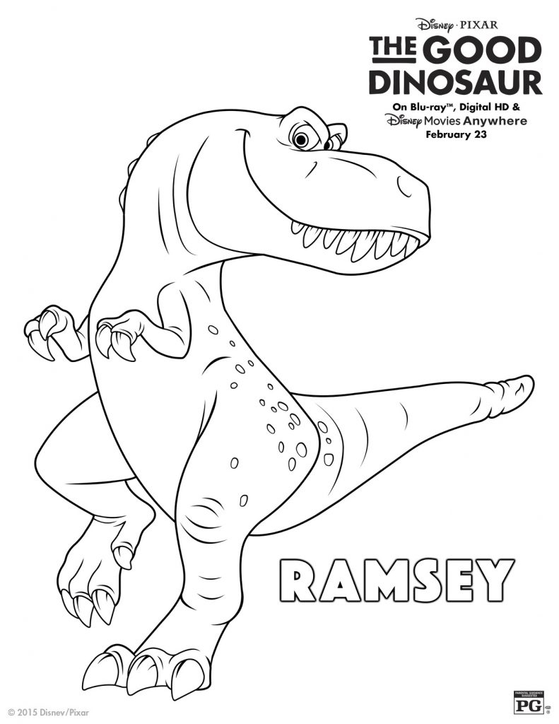 Disney The Good Dinosaur Ramsey Coloring Page Mama Likes This