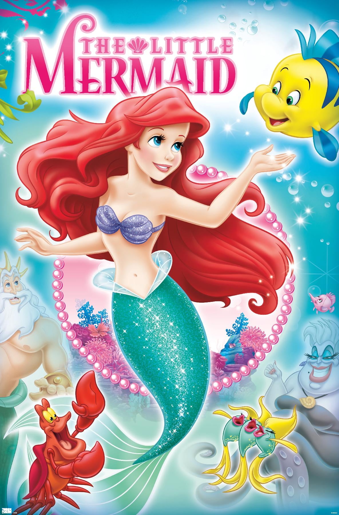 Disney The Little Mermaid Cover Wall Poster 22 375 X 34 Walmart