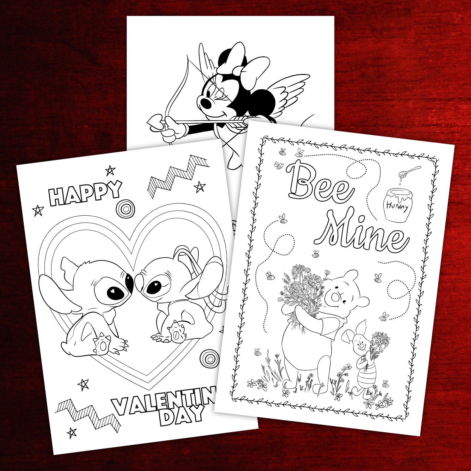 valentines day coloring pages disney