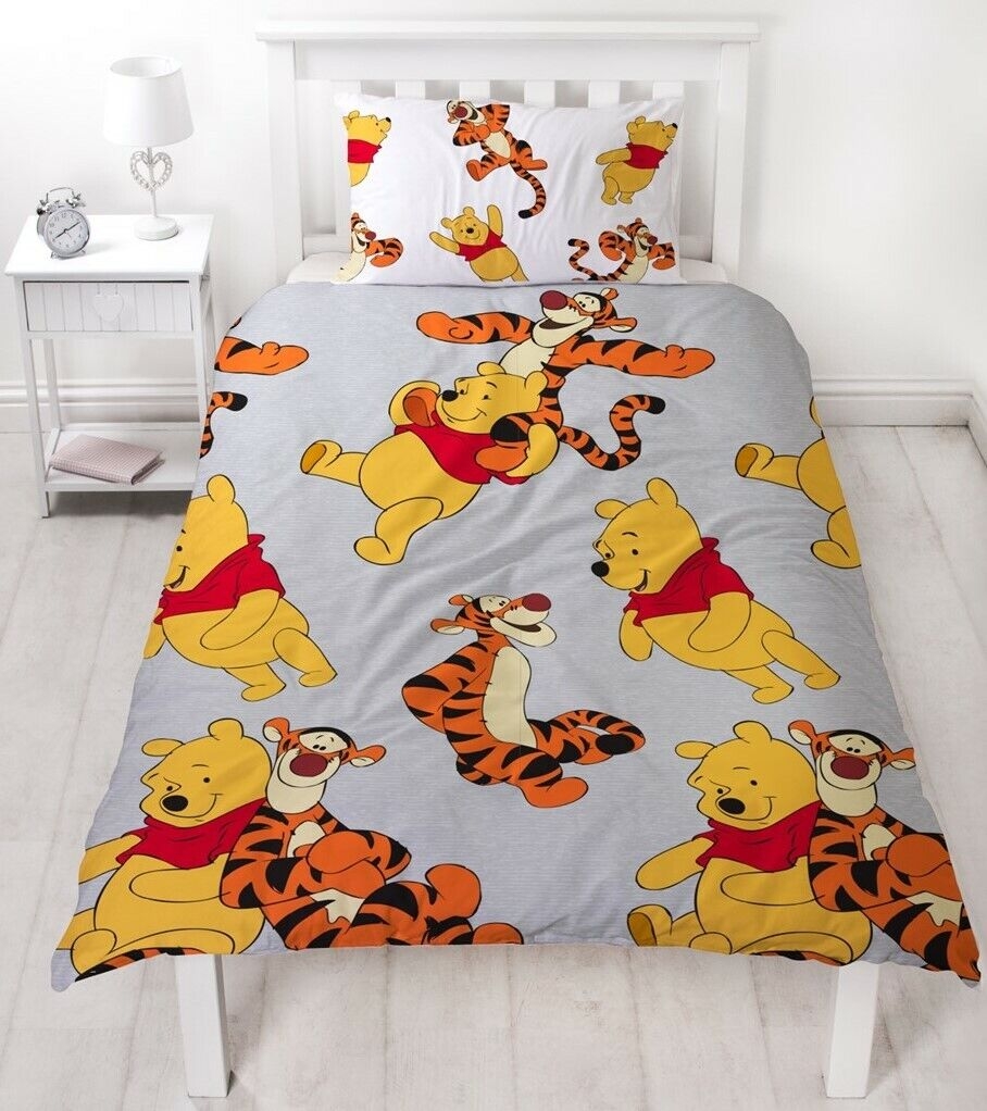 Disney Winnie The Pooh Single Duvet Cover Reversible Bedding Set EBay