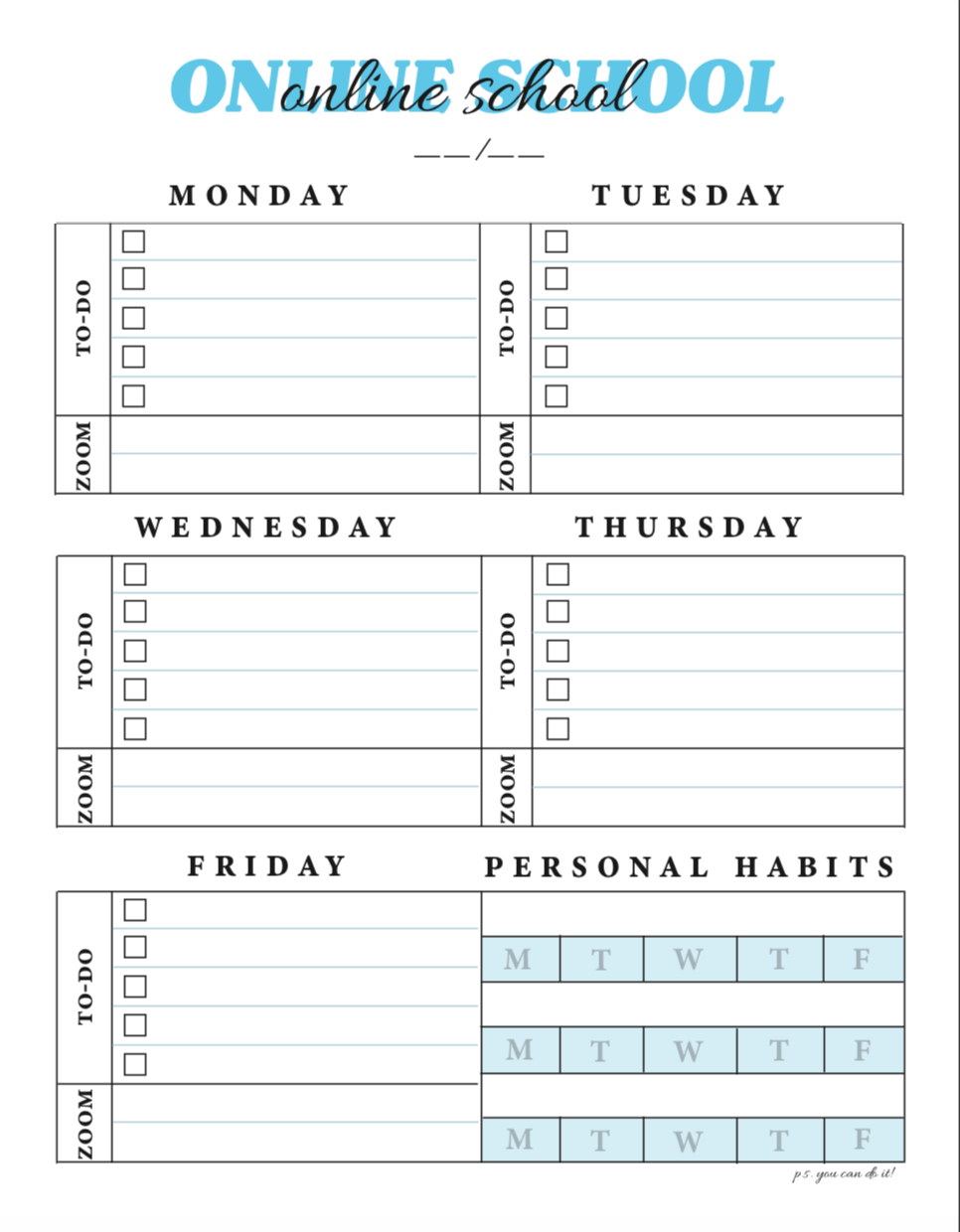 Distance Learning Planners To Stay Organized Raven Report