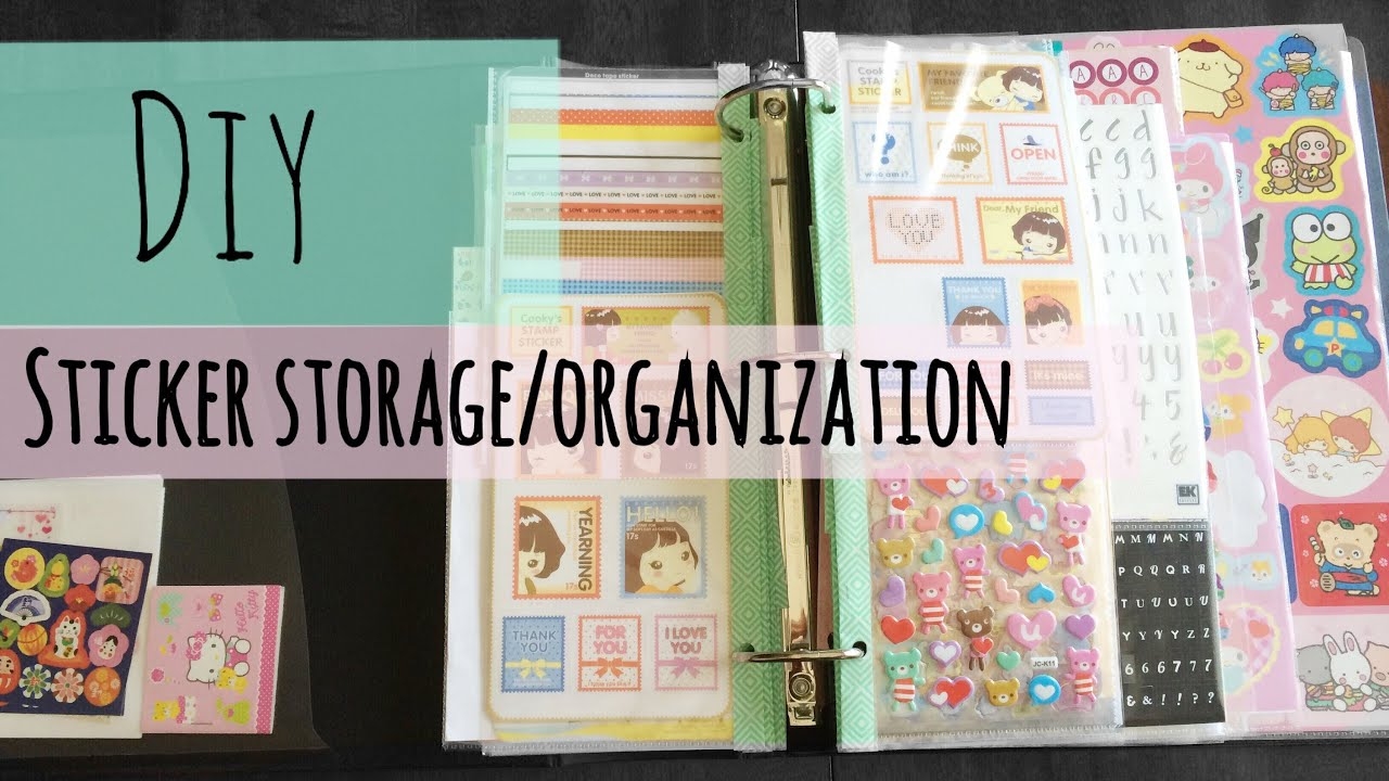 DIY Sticker Storage And Organization Tutorial YouTube