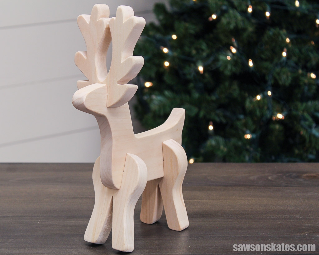 DIY Tabletop Reindeer Easy Scrap Wood Project Saws On Skates 
