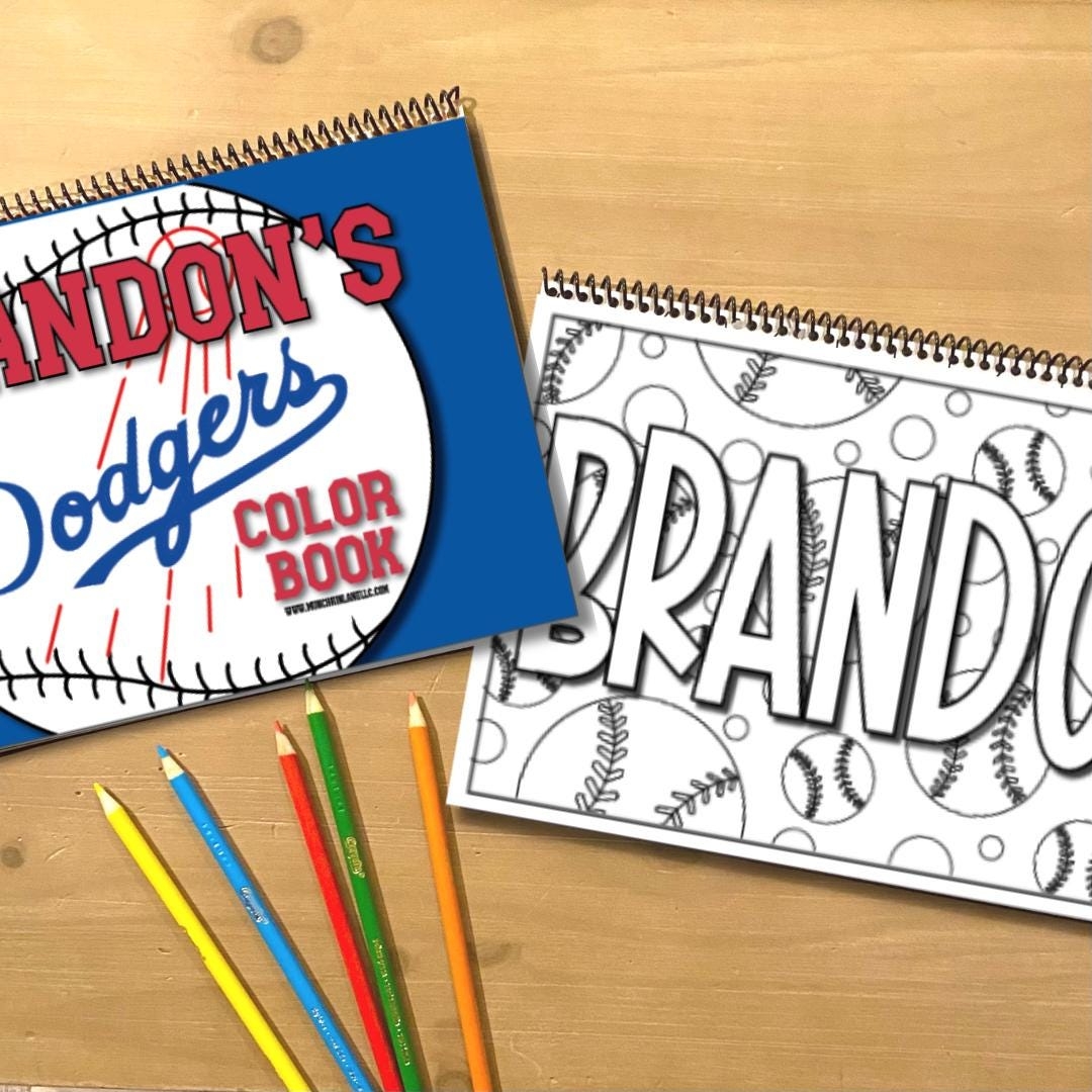 Dodgers Coloring Book Etsy
