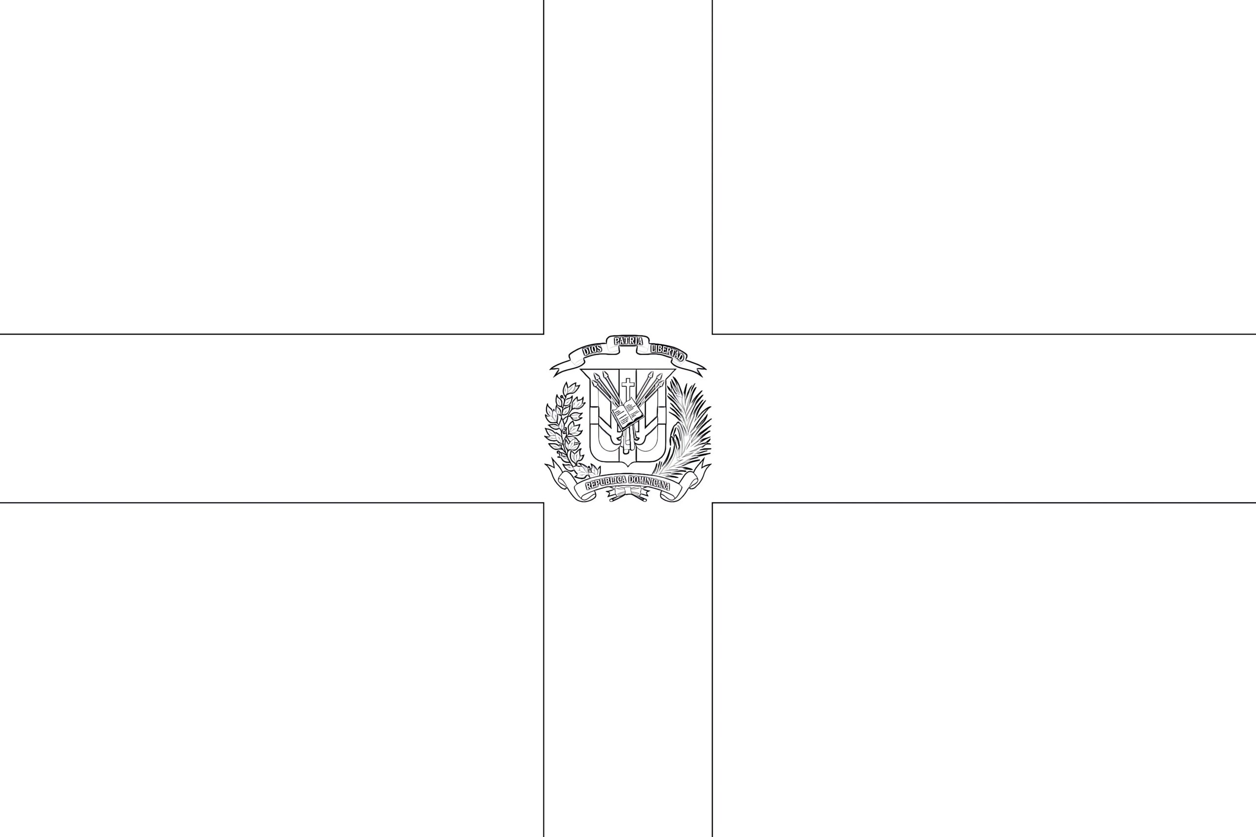 dominican republic flag to color
