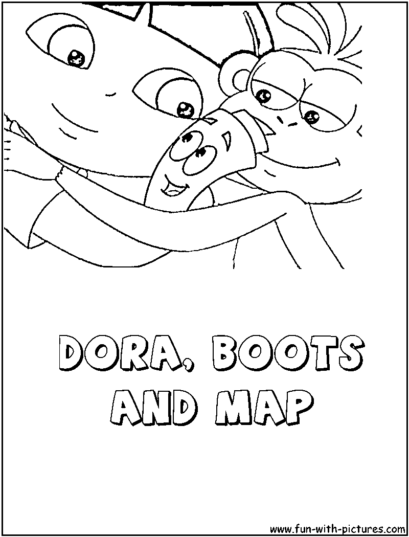 boots from dora coloring pages