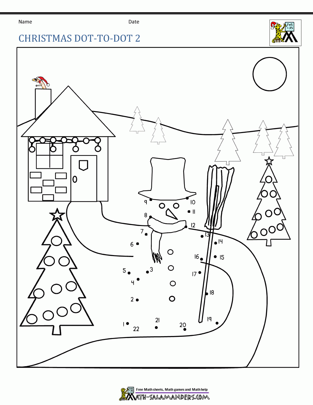 kindergarten dot to dot