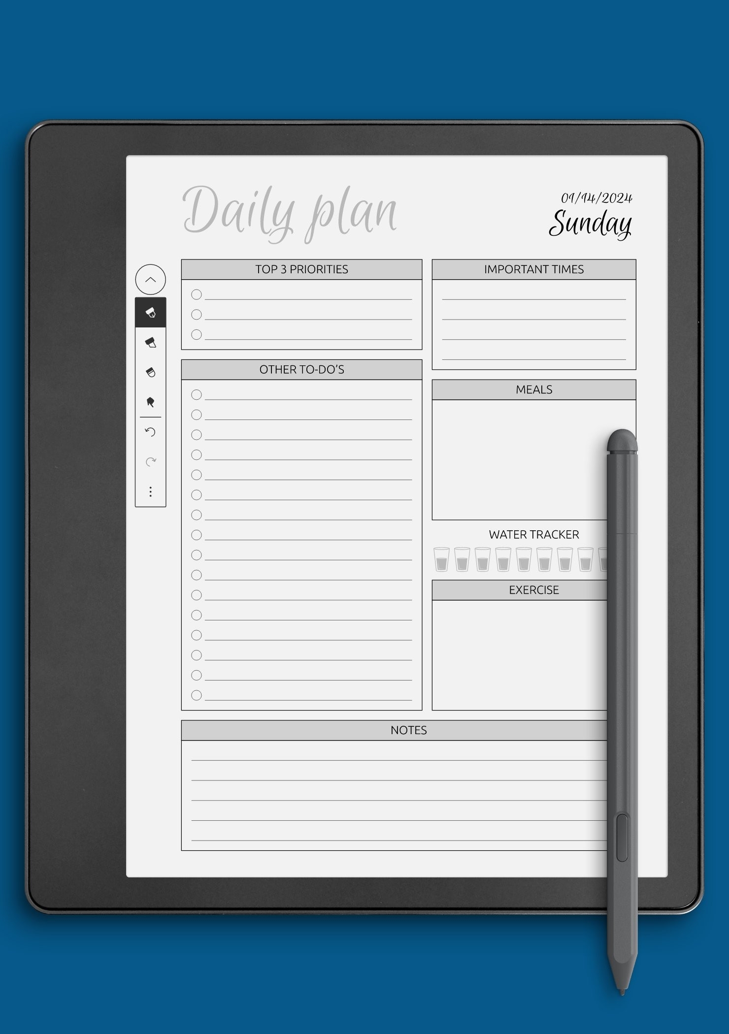 Download Printable Dated Daily Planner With To Do List PDF