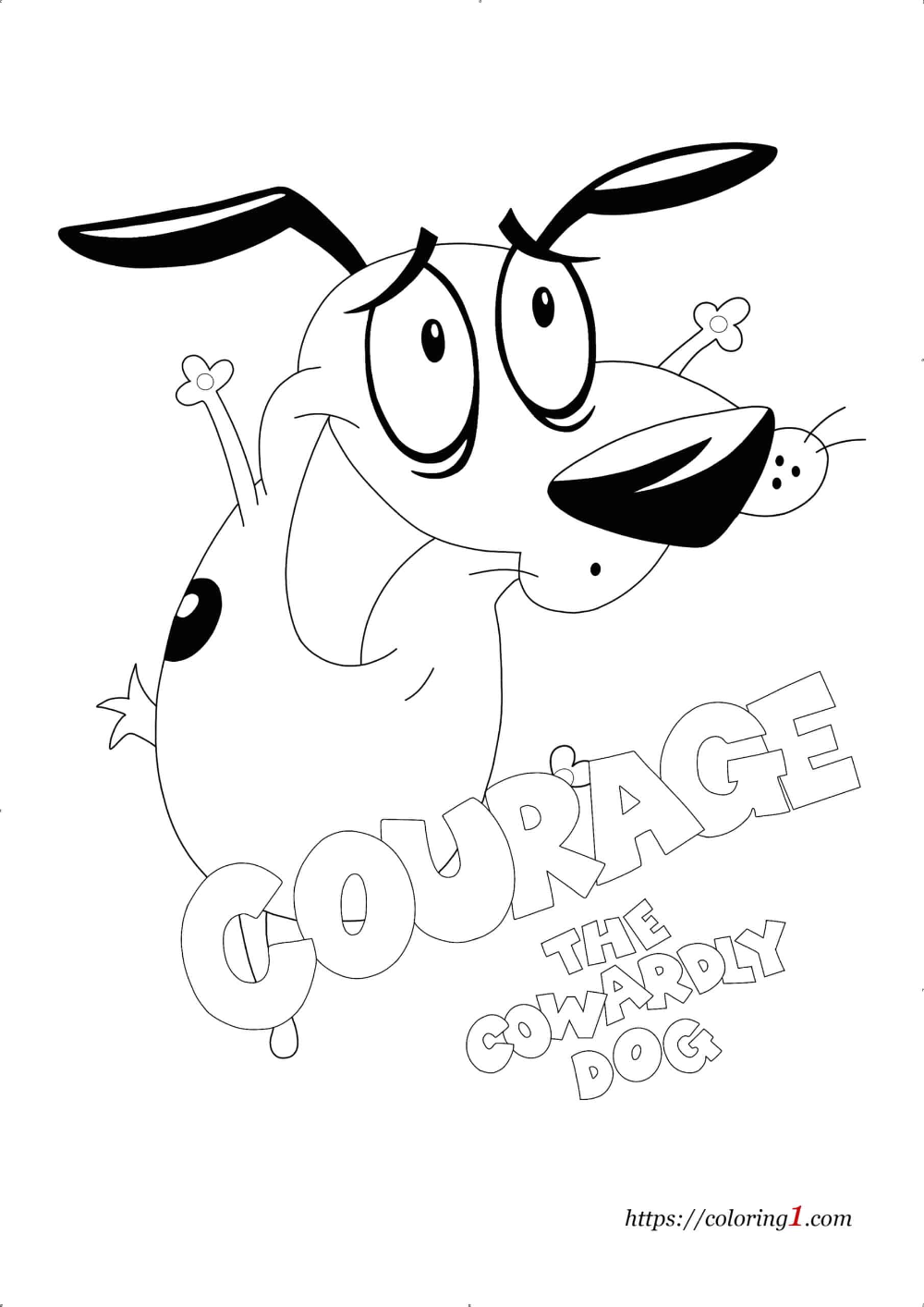 Dr Gerbil Courage The Cowardly Dog Coloring Page
