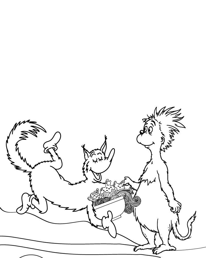 Dr Seuss Fox In Socks Coloring Fun