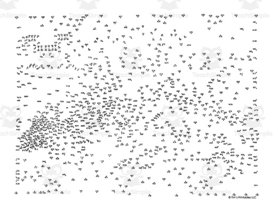 hard dot to dot printables