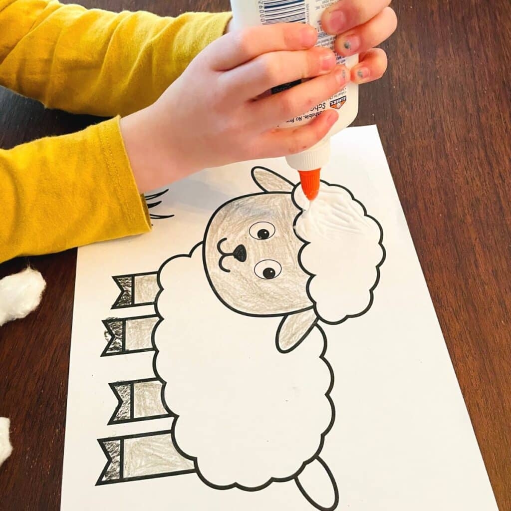 lamb pattern printable
