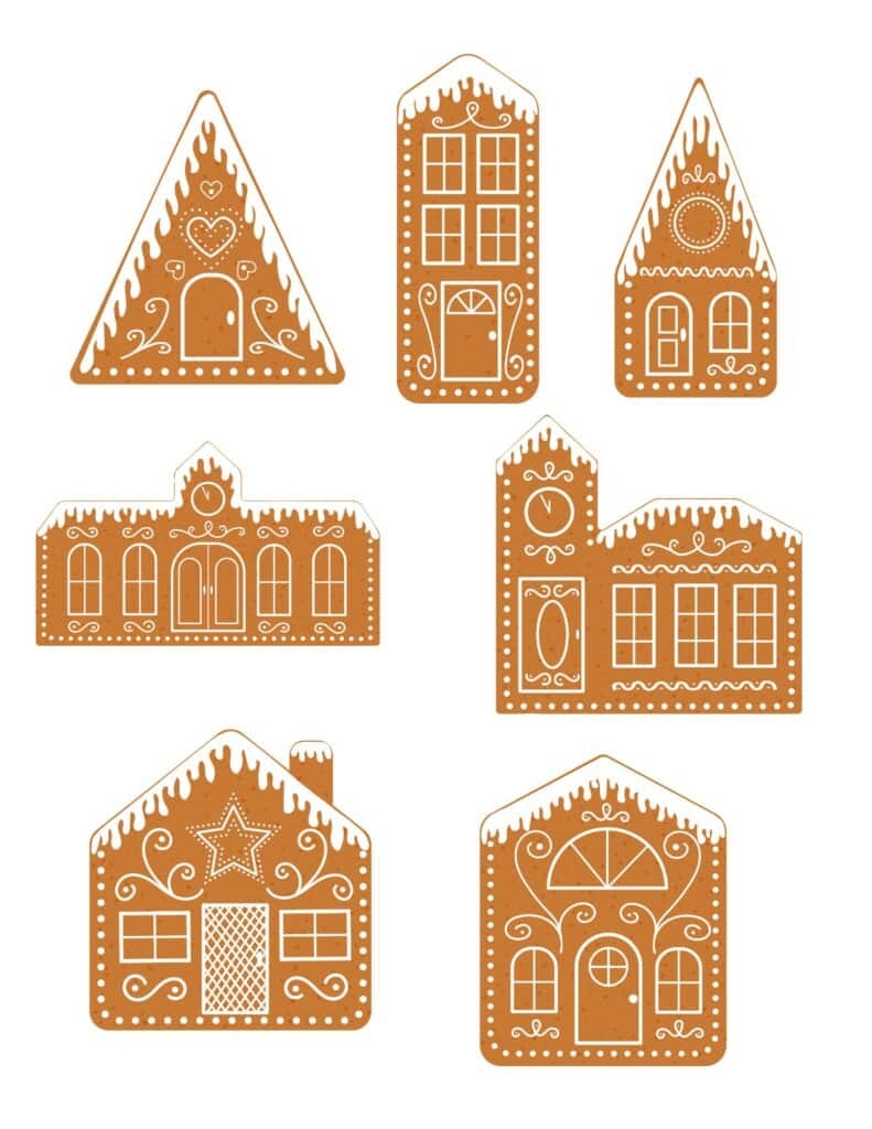 EASY DIY Gingerbread House Ornaments 3D Free Printable