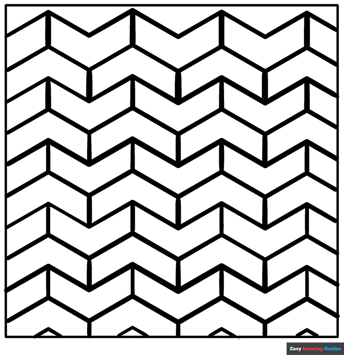 Easy Pattern Coloring Pages 55 Printable Sheets