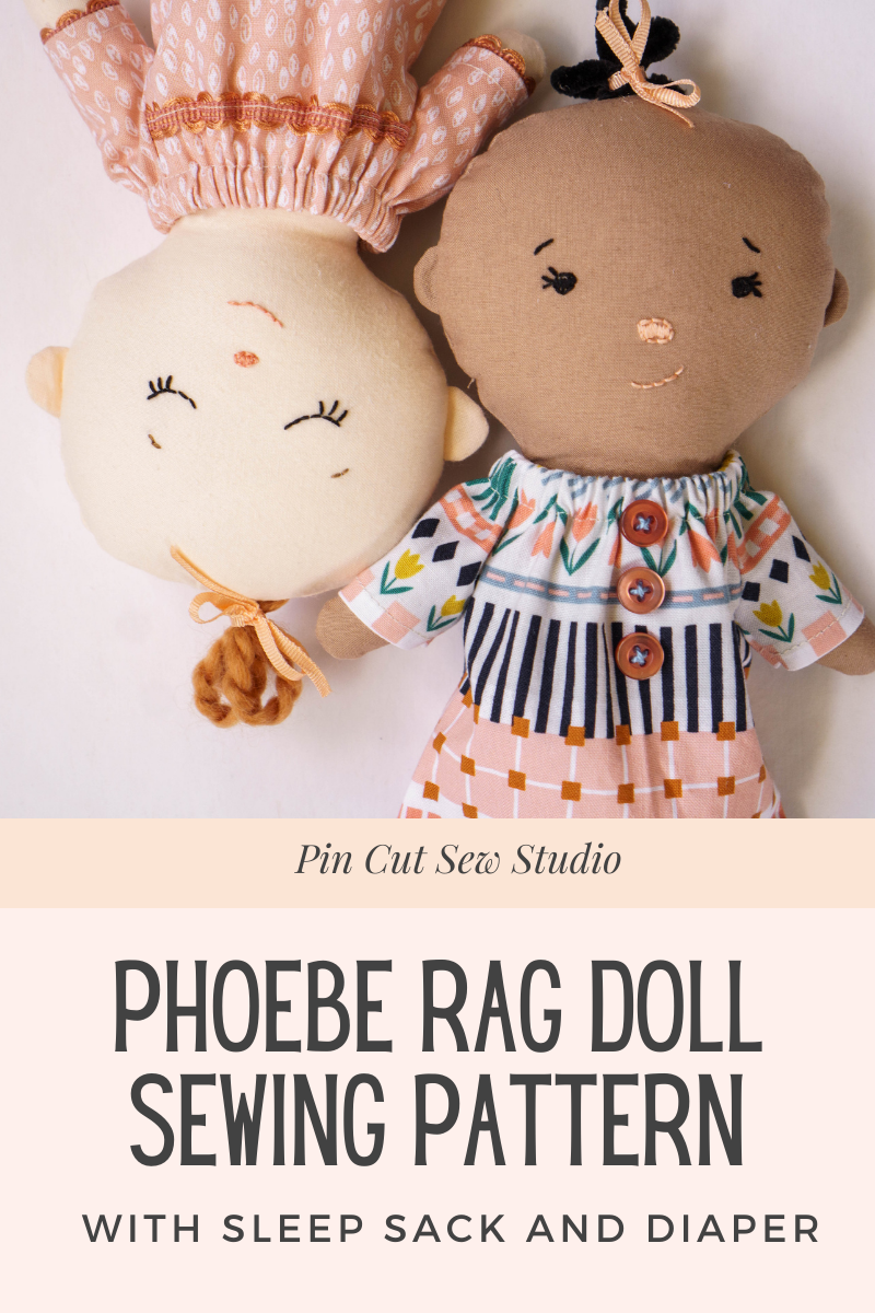 Easy Soft Rag Doll PDF Sewing Pattern Pin Cut Sew Studio