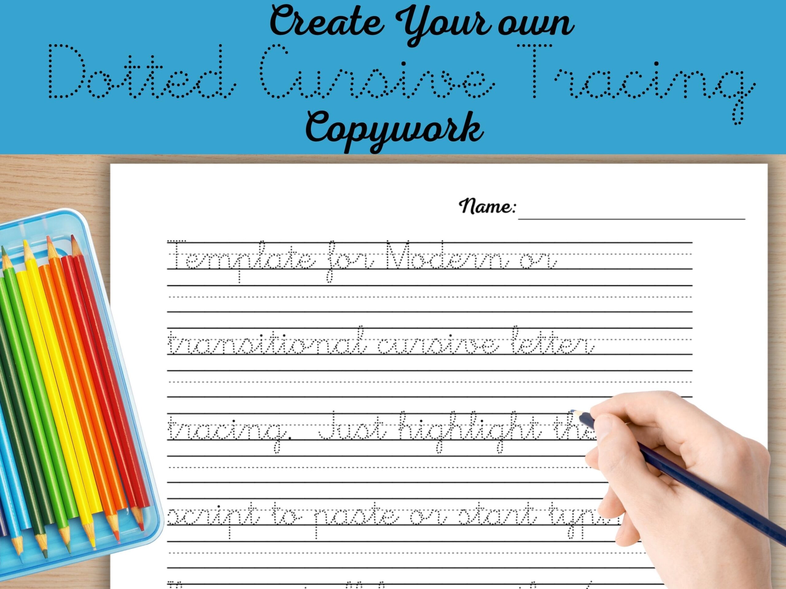 create your own handwriting sheets