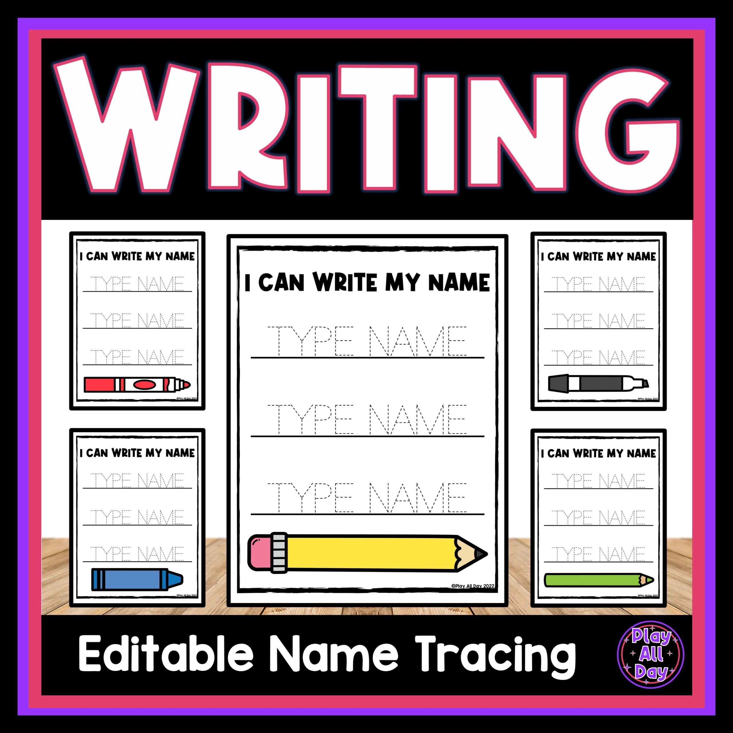 name practice pages
