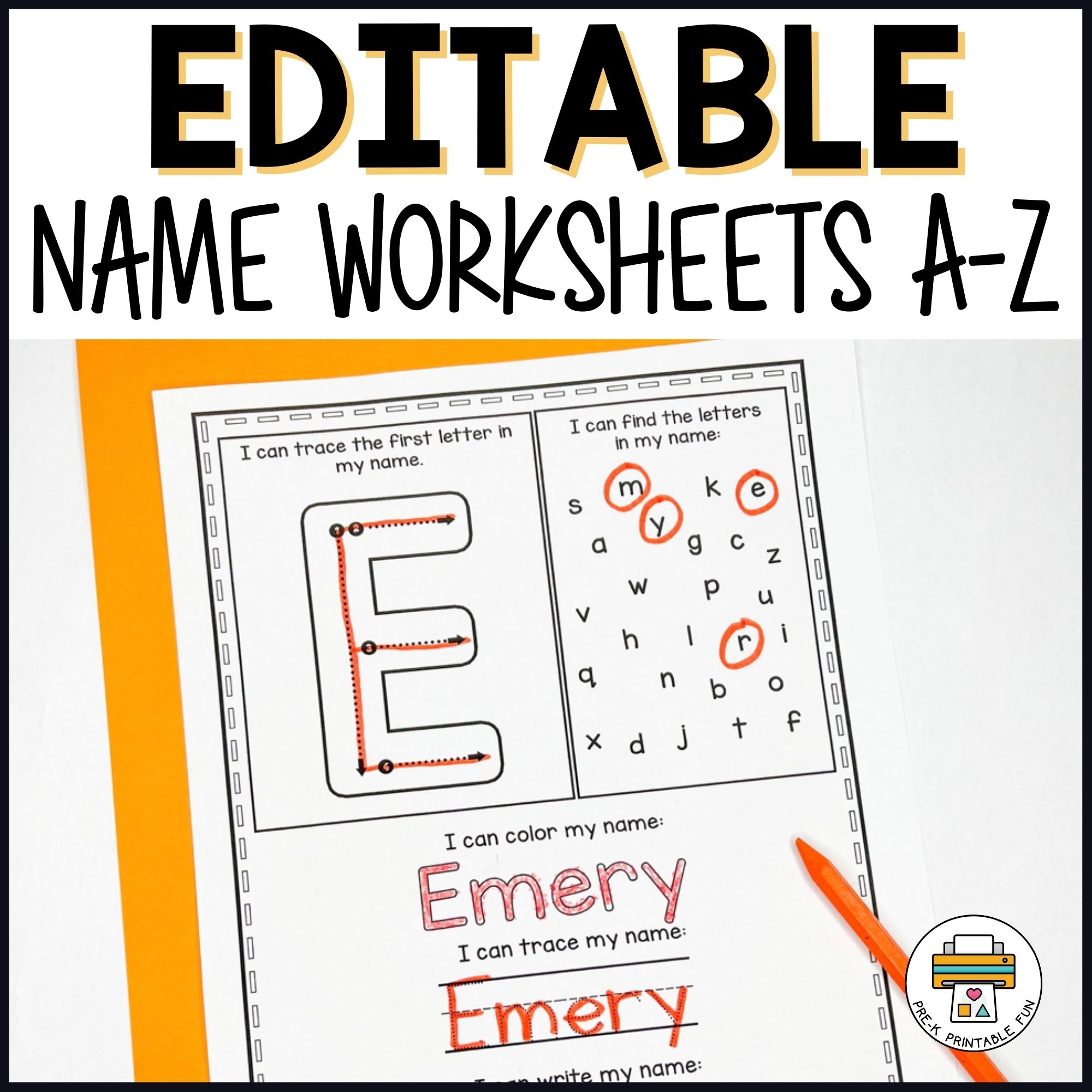 trace my name worksheet
