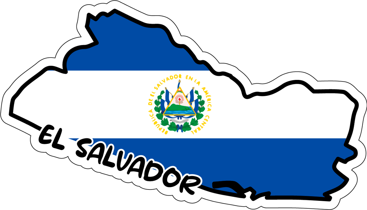 el salvador map and flag