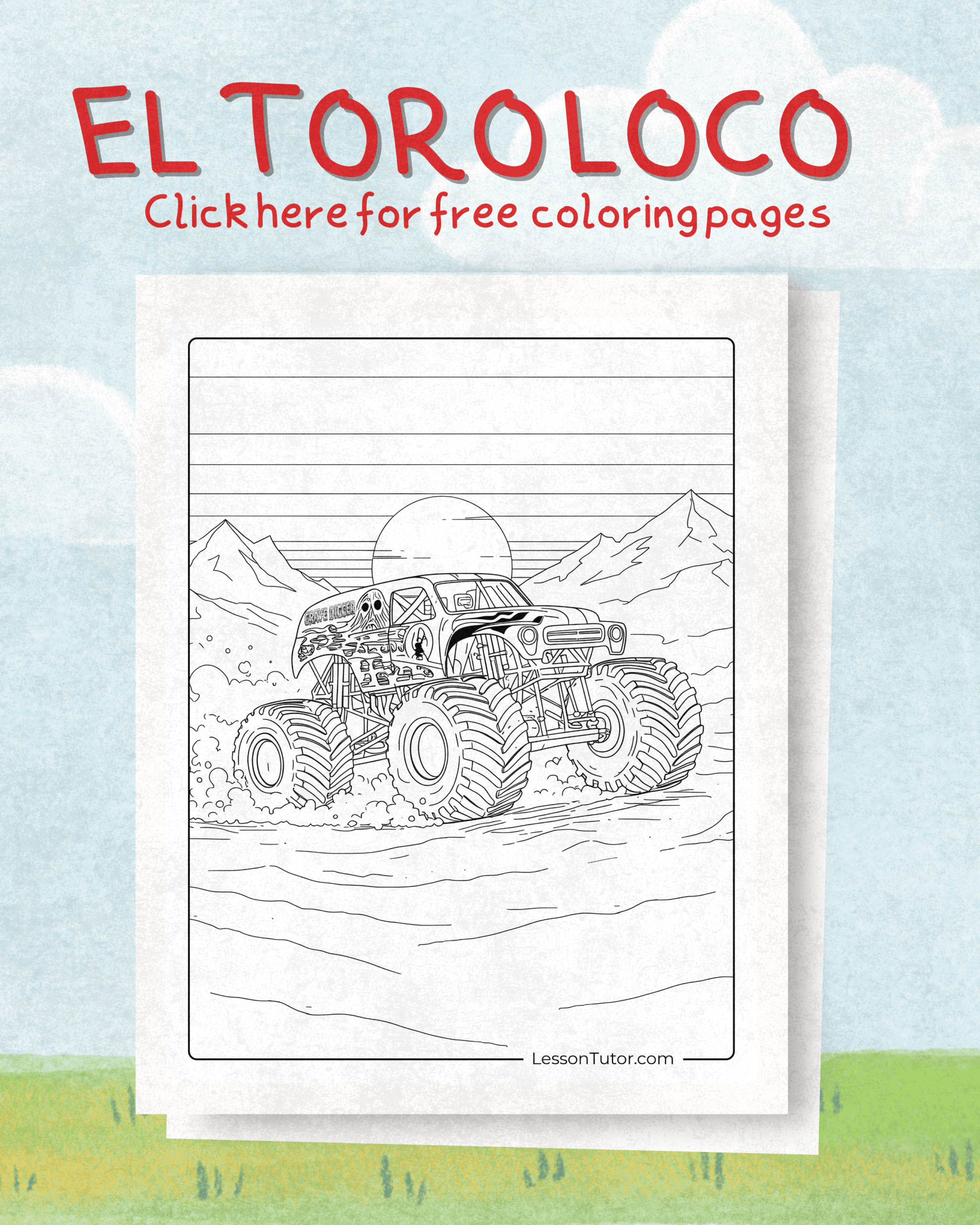 el toro loco coloring pages