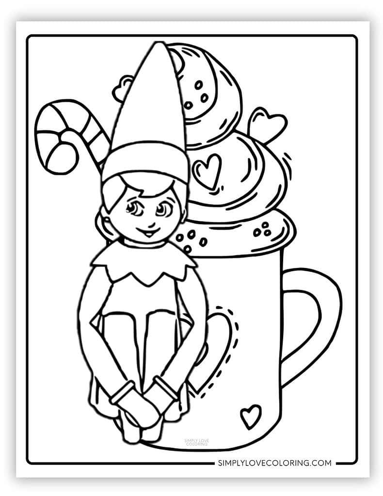 girl elf coloring pages