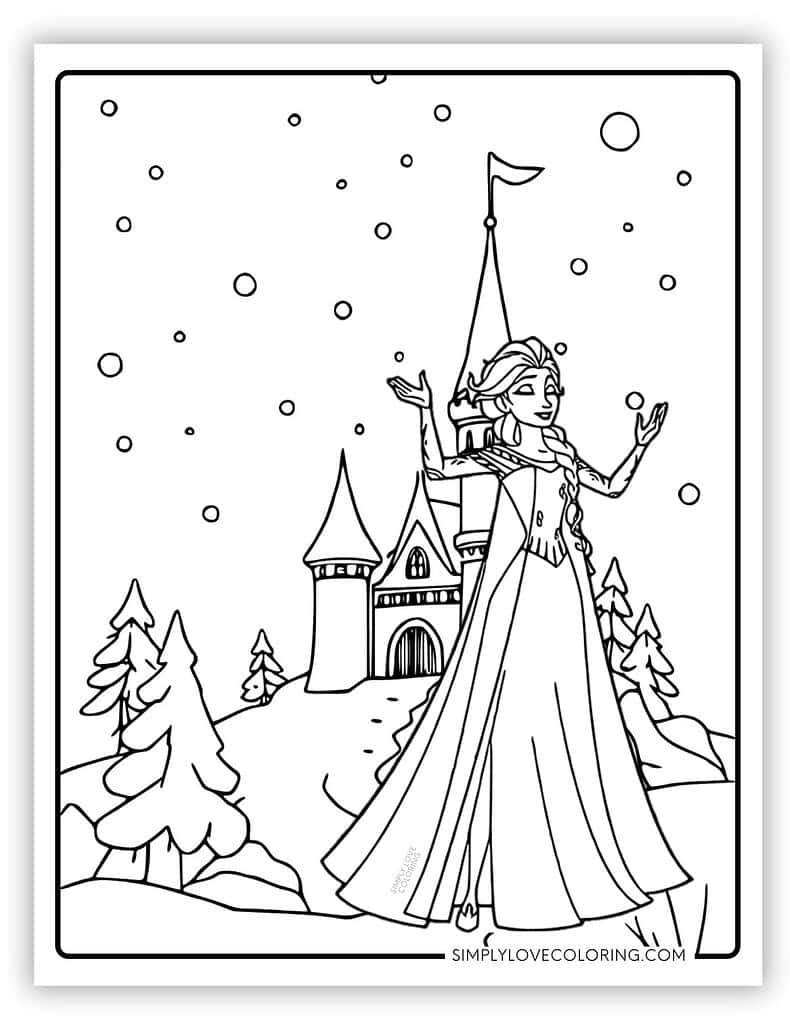 Elsa Coloring Pages Free PDF Printables Simply Love Coloring