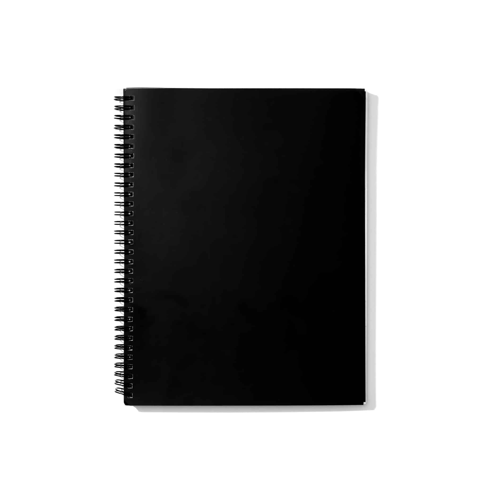Emnotes Unruled Notebook 3 Pack Wire Binding 80 Sheets Black Emnotes