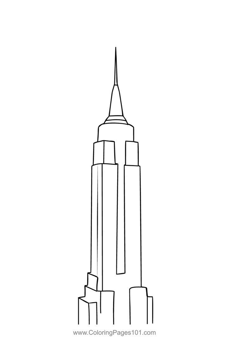 Empire State Building Coloring Page