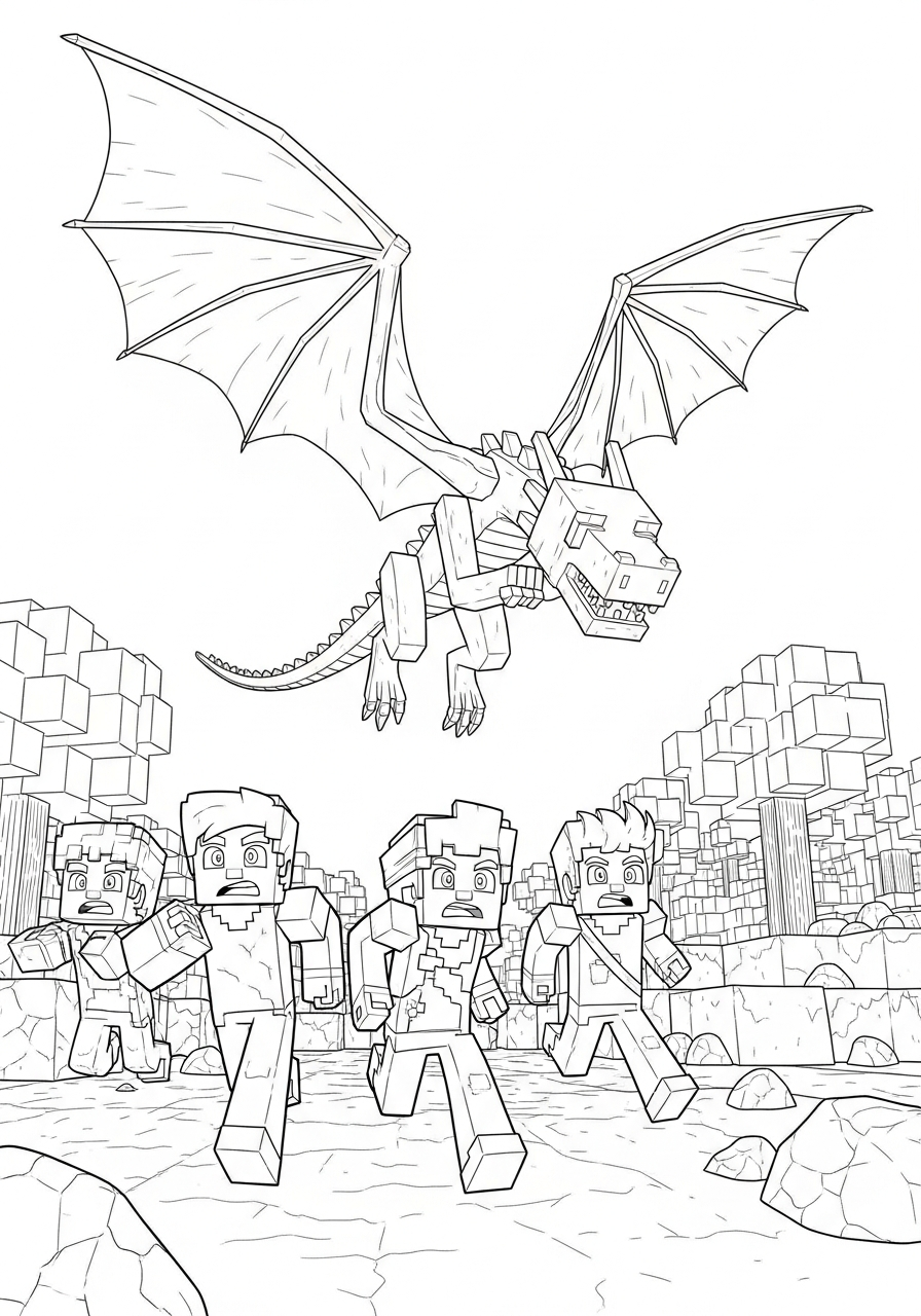 Ender Dragon Coloring Pages Coloring app