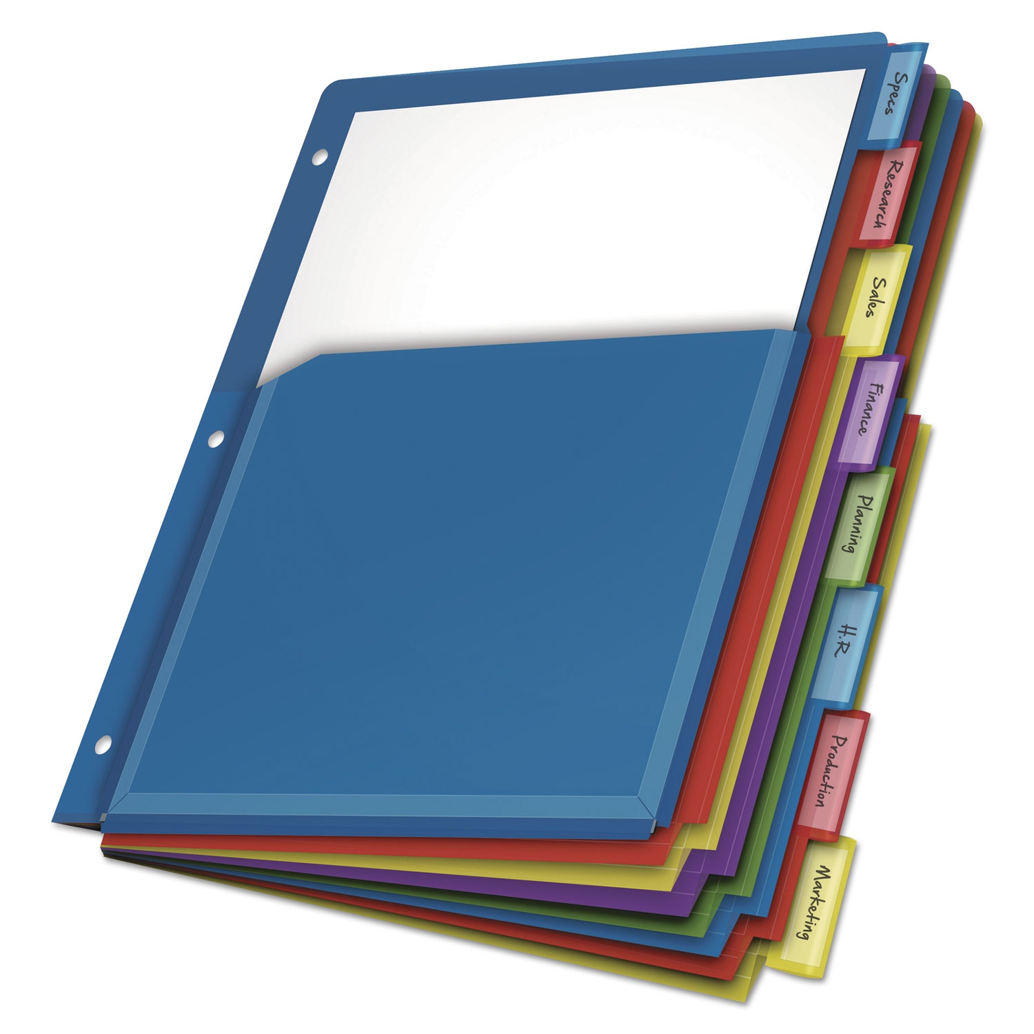 Expanding Pocket Index Dividers 8 Tab 11 X 8 5 Assorted 1 Set Cardinal MPN 84013 Reliable Paper