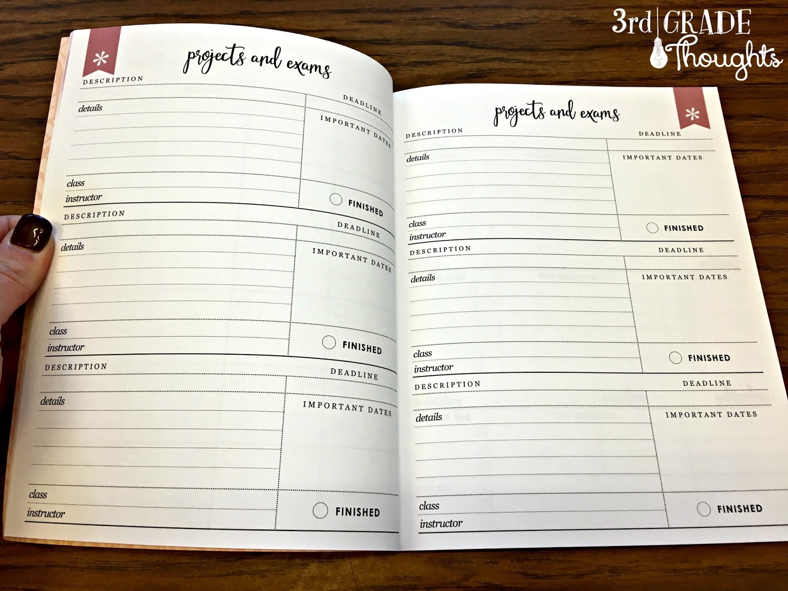 Exploring Erin Condren s Academic Planner More 3rd Grade Thoughts