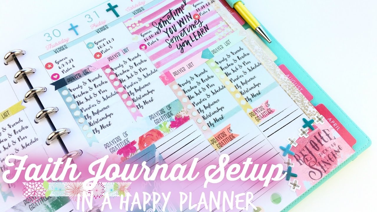 Faith Journal Setup In A Big Happy Planner YouTube