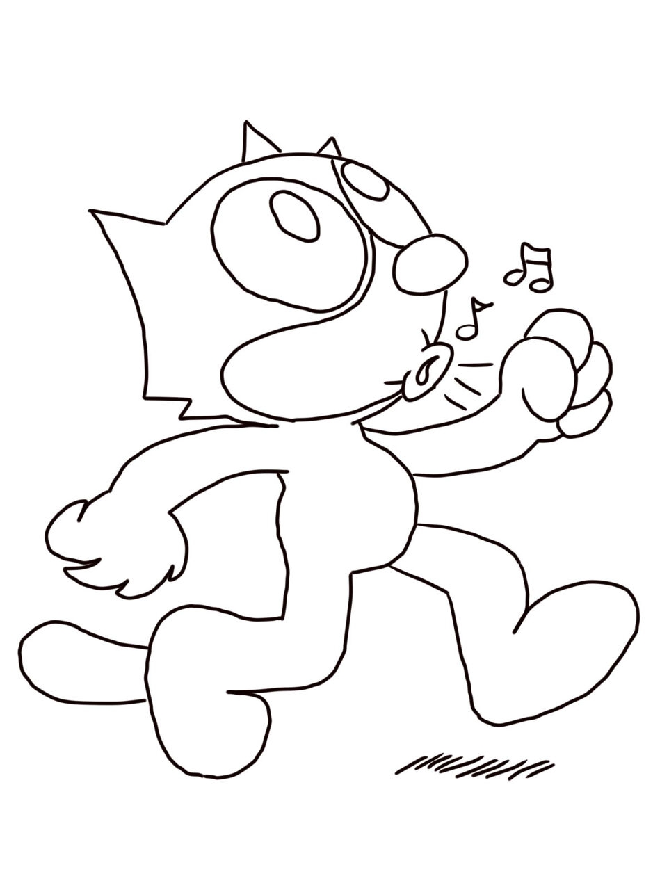 Felix The Cat 5 Free Printable Coloring Pages